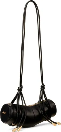 Cult Gaia Ardeen Leather Crossbody Barrel Bag in Black at Nordstrom
