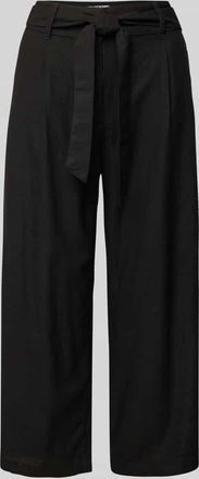 Only Regular Fit Culotte aus Viskose-Leinen-Mix Modell CARO in Black, Gr&ouml;&szlig;e M