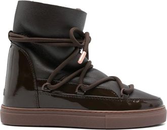 INUIKII Full Leather boots - women - Patent Calf Leather/Calf Leather/Wool/Rubber - 40 - Brown