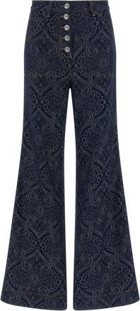 Etro Blue Jacquard jeans