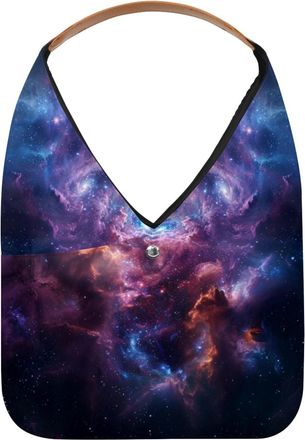 Generic Stars Nebula Reusable Lightweight Grocery Bags - Foldable Into Compact Pouch, Washable & Sturdy, Multipurpose for Shopping and Travel