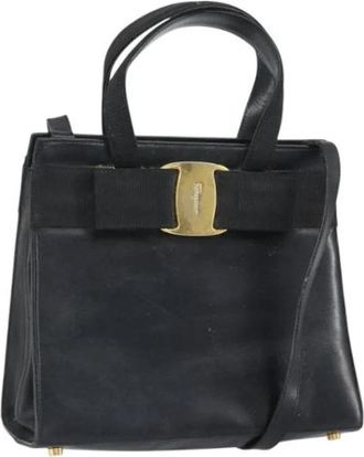 Ferragamo Pre-owned leren handtas - Dames - Vintage Handtas - Zwart - ONE Size - Leer - Vintage