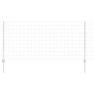 Berkfield Home Durable Euro Fence with 22 U Posts Silver 1x25 m Steel