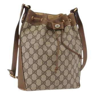 Gucci Pre-owned Bucket Bags, female, Beige, Size: ONE SIZE Pre-owned Vintage Bucket Bag