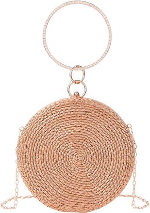 Tiffany & Fred Tiffany And Fred Paris Round Woven Metallic Clutch
