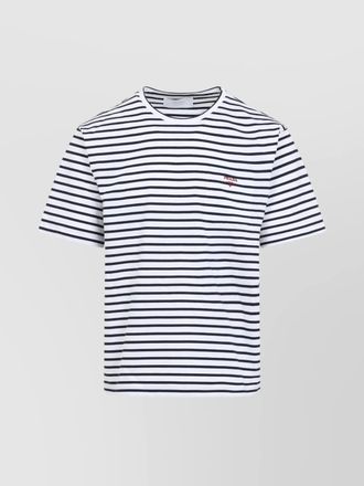 Prada cotton striped t-shirt patch pocket