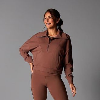 Tavi Everyday Cozy Half Zip Clove at Nordstrom, Size X-Small