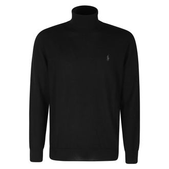 Polo Ralph Lauren Jersey de Lana Fino con Cuello Alto - Knitwear - Hombre - Negro - L