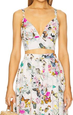 L'agence Kaori Bralette In White Charonda Butterfly