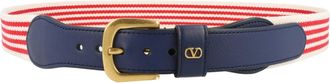 Valentino VLogo Signature Striped Belt