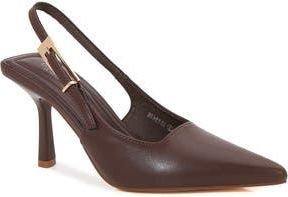 Berness Pointed Toe Slingback Pump in Brown at Nordstrom Rack, Size 5.5