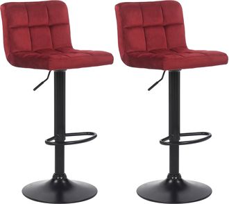 Clp Clp - Juego De 2 Taburetes De Bar Feni Rojo