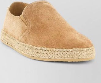 Brunello Cucinelli suede espadrilles slip on rope sole