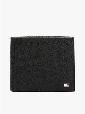 Tommy Hilfiger Enamel Flag Leather Bifold Wallet