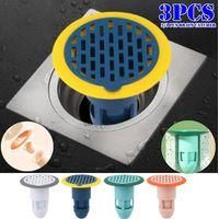 OEM Nuevo Filtro Para Ba&ntilde;era Y Ducha, Tapa Para Tap&oacute;n De Sif&oacute;n, Filtro De Silicona Desodorizante Para Insectos, Para Lavabo Y Ba&ntilde;o, Paquete De 3 (azul) - 