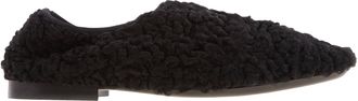Ferragamo Ferragamo Albali Shearling Point-Toe Flats, Size 7 C