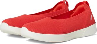 Keds Womens Keds BlissWalk Skimmer Flats Red Slip On Comfort Casual Shoes HAWK1905