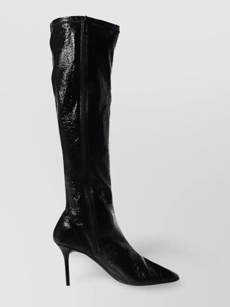 Courr&egrave;ges coated textured ankle boots