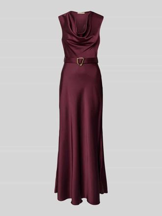 Rinascimento Rinascimento Regular Fit Abendkleid aus Satin in Bordeaux, Gr&ouml;&szlig;e XL
