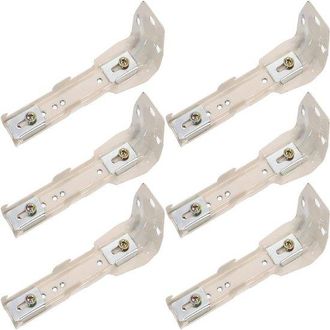 No Brand 6 Piezas De Soporte De Montaje Para Riel De Cortina De 11-5 Cm - C&oacute;digo De Montaje Lateral De Cortina - Accesorios - C&oacute;digo De Montaje