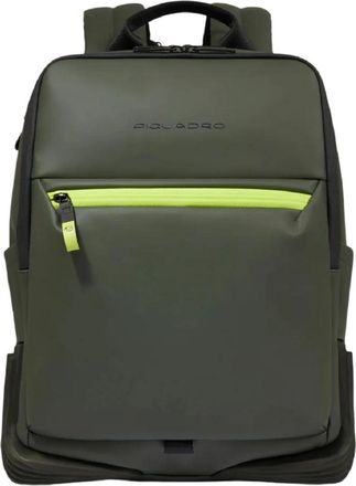 Piquadro Corner 2.0 Rugzak - Heren - Rugzakken - Groen - ONE Size - Polyester - Tassen