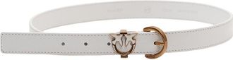 Pinko White Logo Buckle Belt