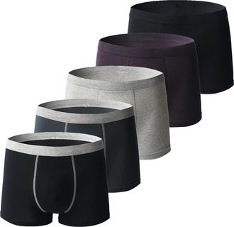 Generic Men Ultra-Absorbent Incontinence Boxer Briefs, Absorbent Underwear Briefs Washable Comfortable Leak-Proof Reusable Boxer (5pcs-d,3XL)