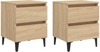 vidaXL Vidaxl - Bed Cabinets 2 pcs Sonoma Oak 40x35x50 cm Engineered Wood