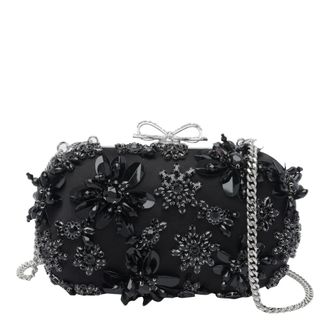 Self Portrait Self-Portrait Floral Crystal Clutch
