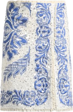 Etro Gonna con paillettes - Bianco