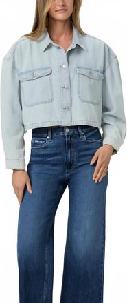 Paige Natalia Cropped Shacket In Windward