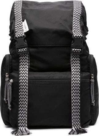 Lanvin Curb strap-detail backpack - men - Polyester - One Size - Black