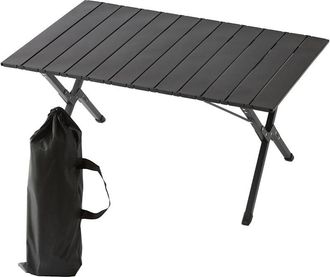 Relaxdays Relaxdays camping table, foldable, height-adjustable, HxWxD: 44 x 90 x 60 cm, carry bag, weatherproof, black