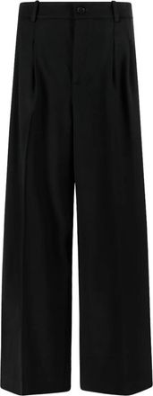 P.A.R.O.S.H. Liliuxy Broek - Dames - Wijde Broeken - Zwart - XS - Wol - Broeken