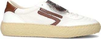 Puraai Schoenen, Dames, Wit, 37 EU, Witte Polly Tab Sneakers