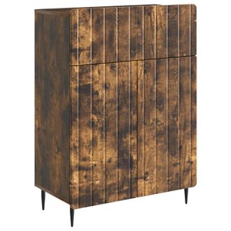 vidaXL Aparador Roble Ahumado 66 X 34,5 X 92 Cm Madera De Ingenier&iacute;a Vidaxl