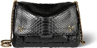 Jerome Dreyfuss Lulu M - Dames - Schoudertassen - Zwart - ONE Size - Leer - Tassen