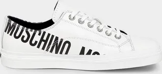 Moschino Men & apos;s Logo-Printed Leather Low-Top Sneakers