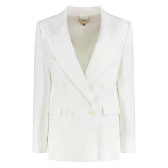 Elisabetta Franchi Blazers, female, White, Size: XS Blazer