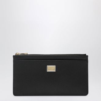 Dolce & Gabbana Large black Dauphine leather card holder