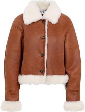 Loewe giacca in shearling - Marrone