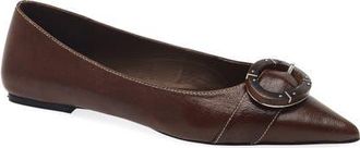 Jeffrey Campbell Punctual Pointed Toe Flat in Brown Combo at Nordstrom, Size 7.5