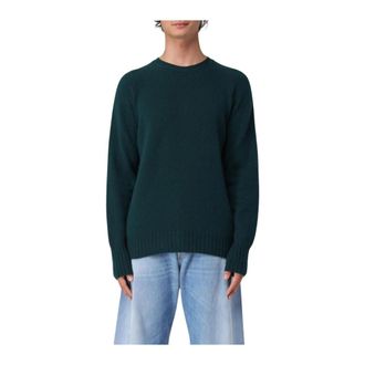 Drumohr Round-neck Knitwear, male, Green, M, Relaxed Fit Knit Jumper