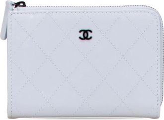 Chanel Portafoglio con zip CC 2021-2025 - Grigio