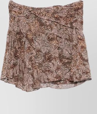 Isabel Marant camia mini skirt asymmetric hem floral