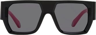 Philipp Plein SPP094M Oversized Black-Pink Acetate Sunglasses - Black