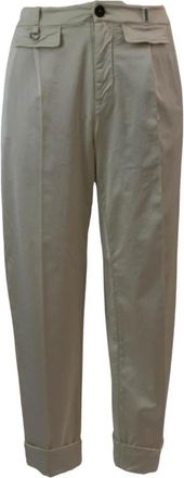 High Beige Op Maat Gemaakte Satijnen Broek - Dames - Slim Fit Broeken - Beige - XS - Satijn - Broeken