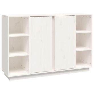 vidaXL Vidaxl - Aparador De Madera Maciza De Pino Blanco 120x35x80 Cm