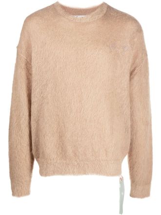 Off-white Arrow Skate jumper - men - Polyamide/Mohair/Wool - M - Brown