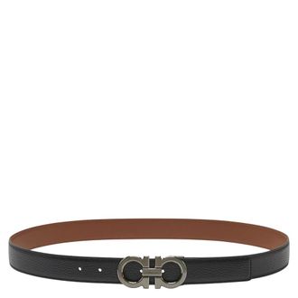 Ferragamo Belts, male, Black, Size: 105 CM Leather Embroidered Belt